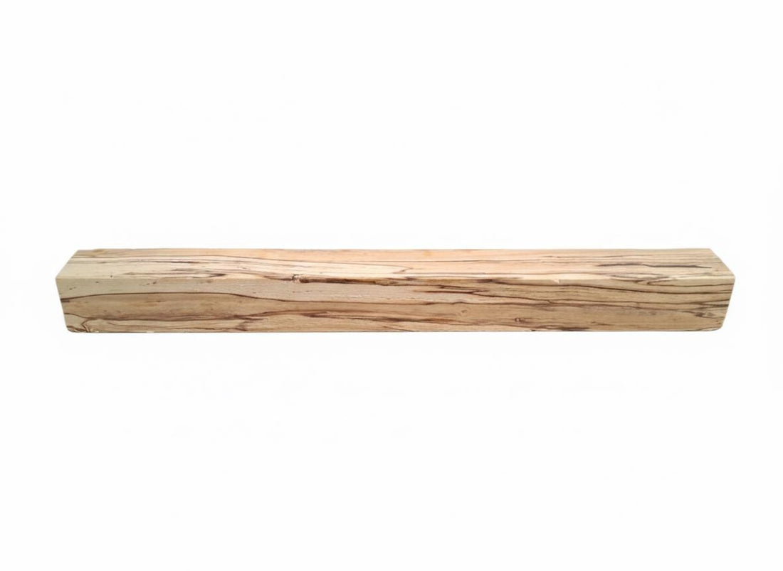 Spalted wood blank with dramatic natural zone lines