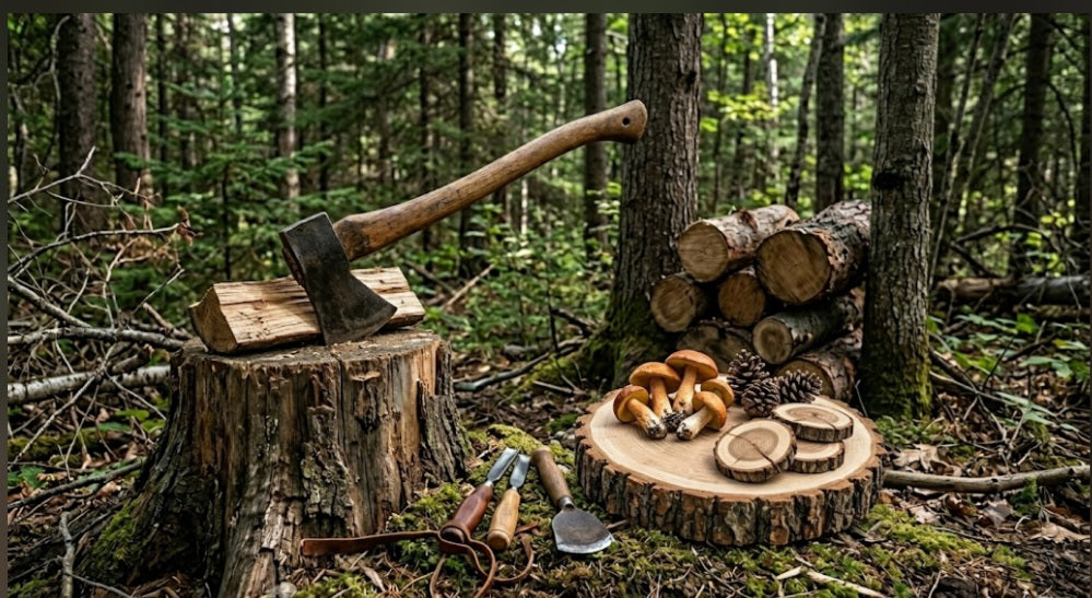Nature and raw wood pieces – live edge and natural forms
