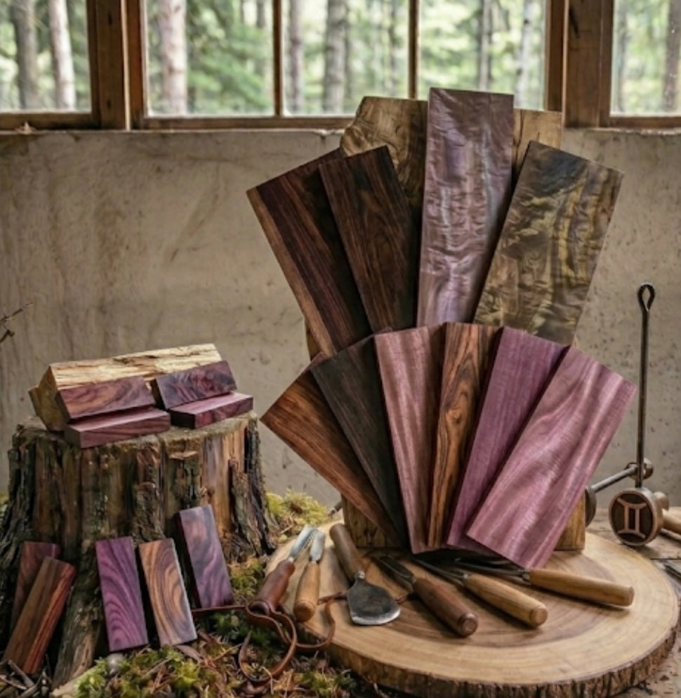 Individual wood boards – exotic and figured hardwood