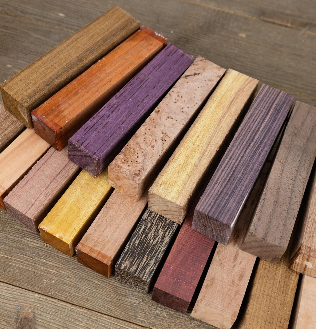Pen blanks – exotic and figured hardwood collection