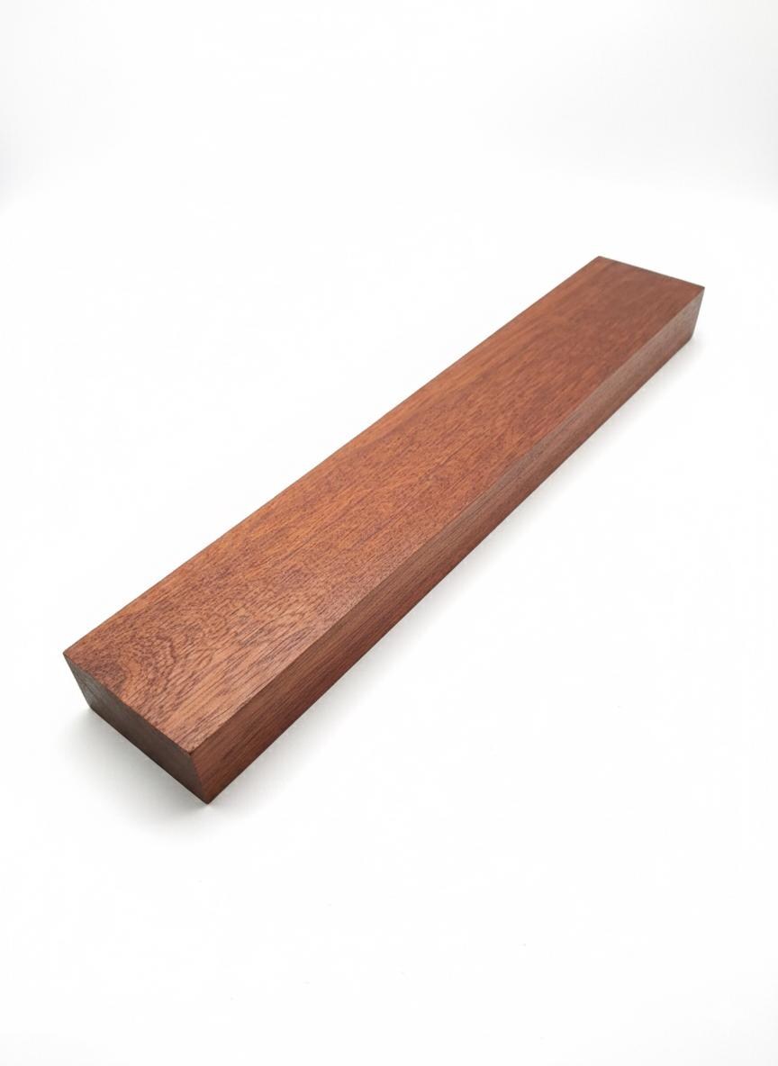Deep crimson exotic hardwood blank for knife handles and small turning