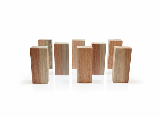 Kempas wood turning blank, exotic hardwood block 5.91 × 2.5 × 1.12 in