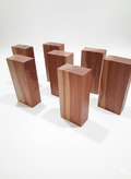 Fire Padouk turning blank, deep red exotic hardwood, 4.72 × 2.24 × 1 in
