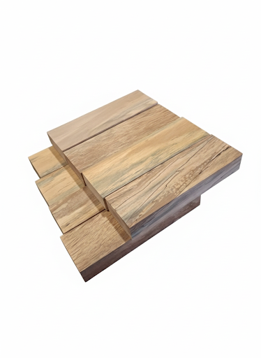 Seasoned spalted wood blank for turning, carving and knife handles
