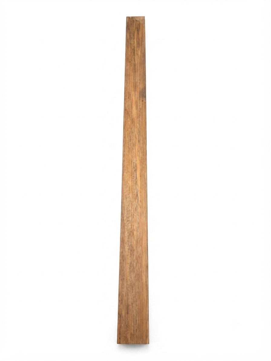 Orange-rose exotic hardwood board, 38.5 in, dense golden-brown lumber