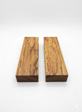 Canary Wood figured blocks, exact set of two, 8.5 × 2.5 × 1 in