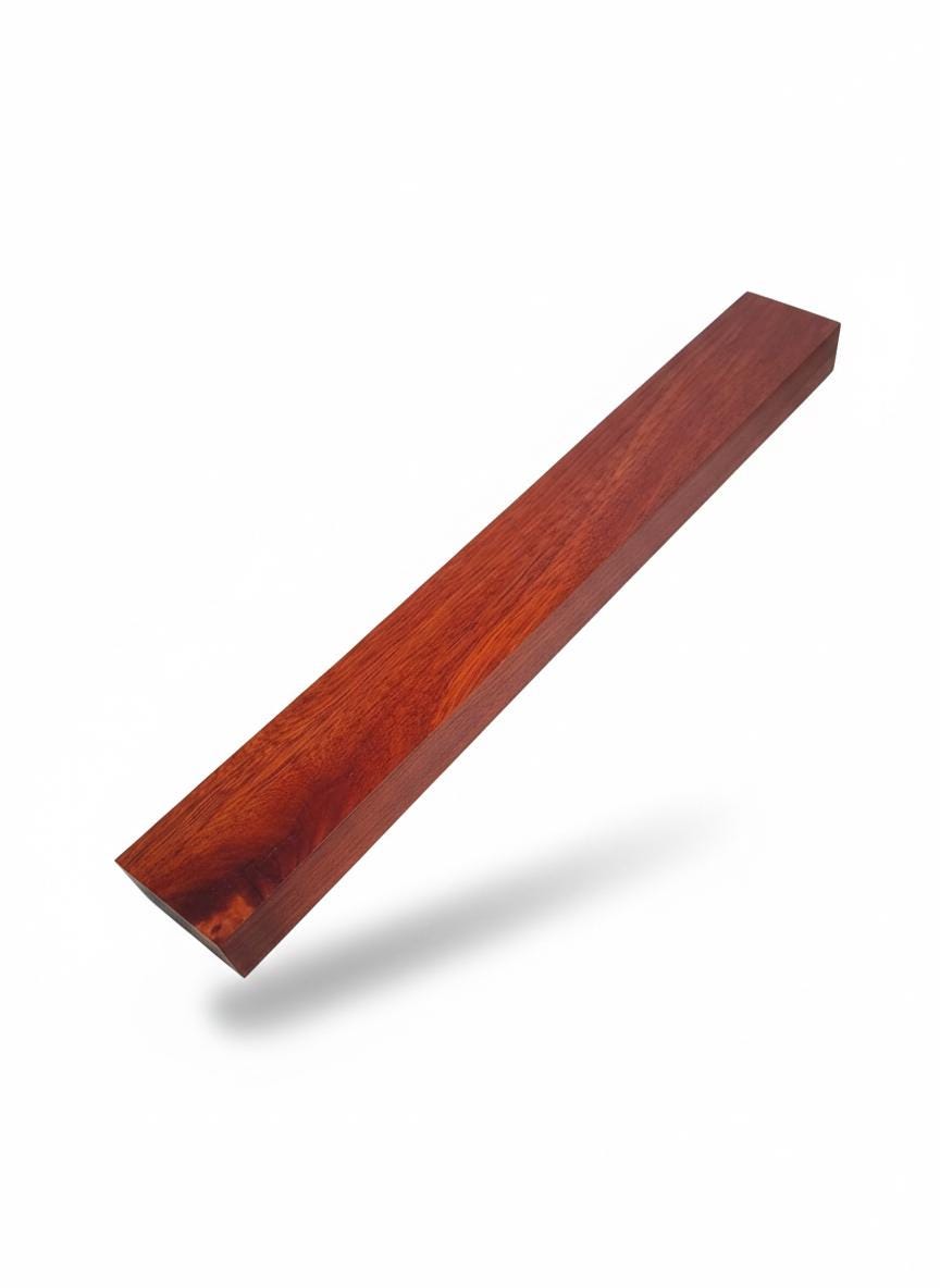Ultra-dense red exotic hardwood block, 19.7 in, species unconfirmed