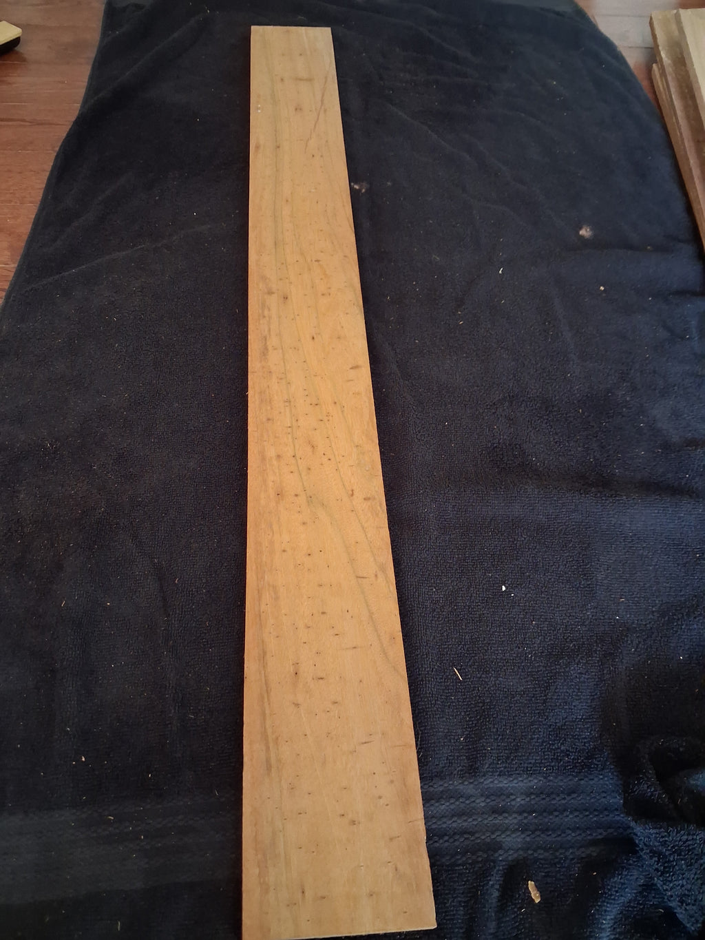 Lot #19 exotic hardwood board with golden-orange mottled figure