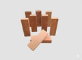 Tropical hardwood turning blank with fine red-brown grain