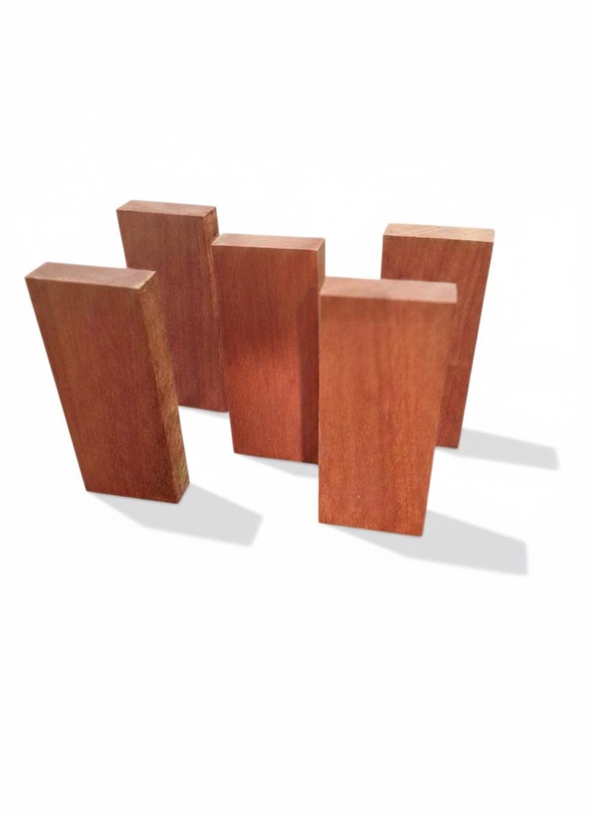 Dense purple-red exotic wood blank for handles and turning