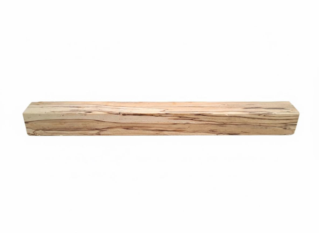Spalted wood blank, 15 in, dramatic dark natural zone lines