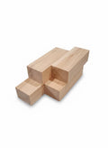 Cherry hardwood turning blank, 6 in, warm pinkish-brown color