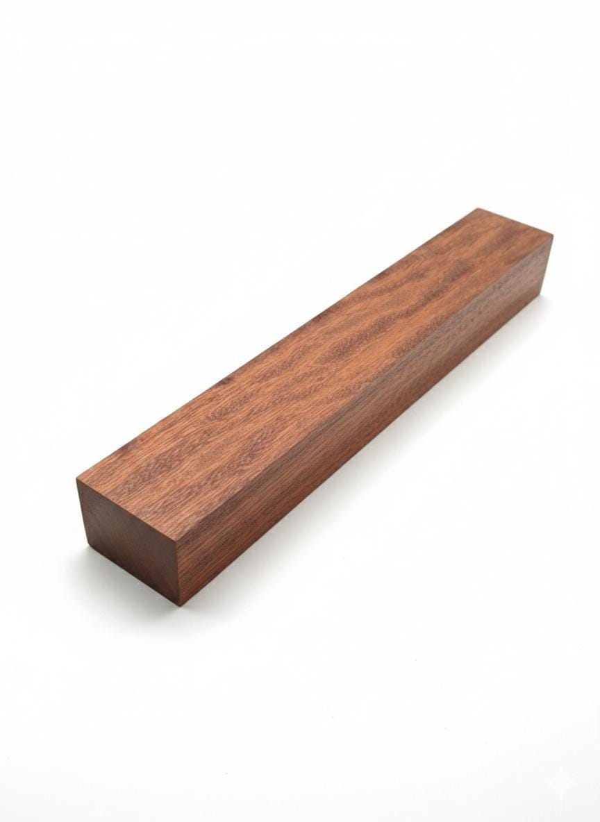 Sequentially matched hardwood pair with reddish-brown and honey grain