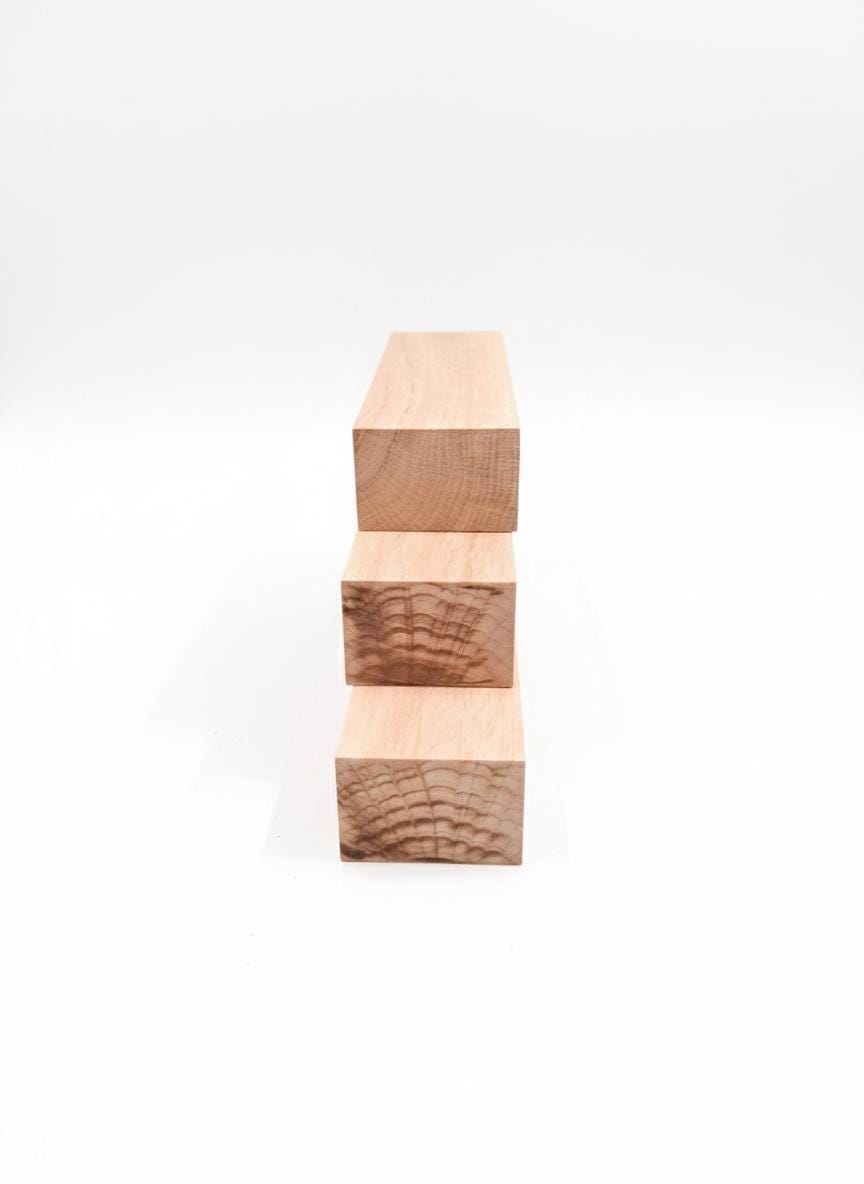 Premium Rubberwood blank showing fine grain and natural mineral lines