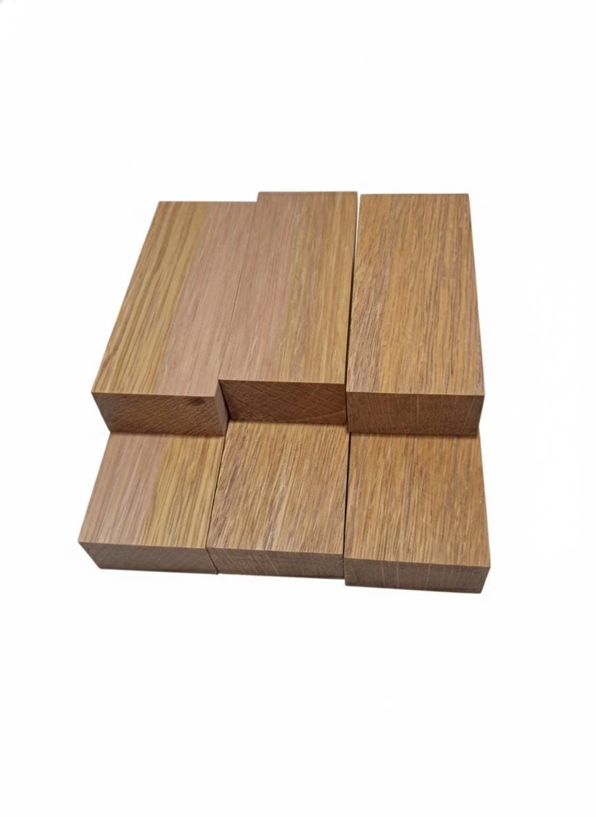 Single dense exotic wood blank with golden figure