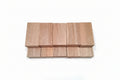 Silky rosé exotic wood blank, 5 in, pink and golden figure