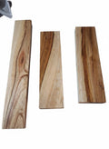 Eucalyptus knife handle blanks, exact 3-piece set with contrasting grain