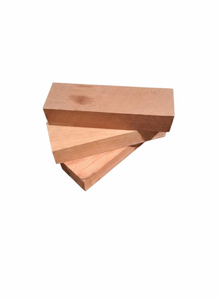 Red-brown tropical hardwood blank for turning and handles