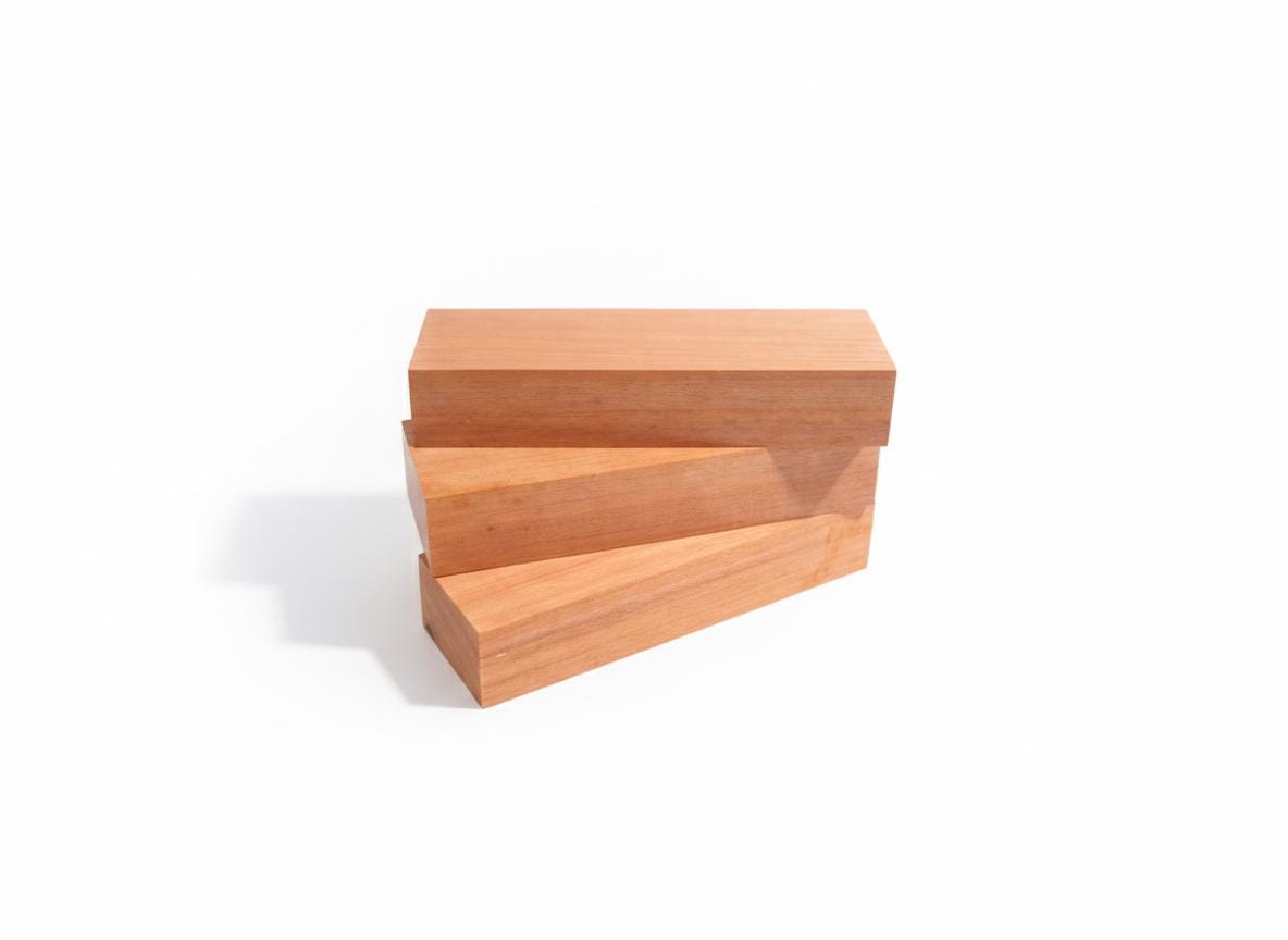 Ultra-dense Brown Meranti wood blank for turning and handles