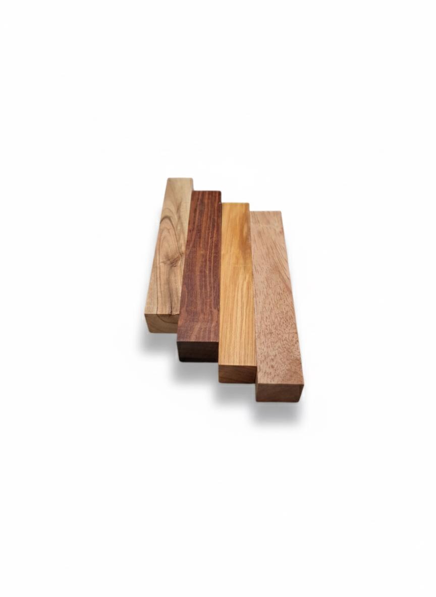 Four small exotic wood blanks for pen turning and crafts