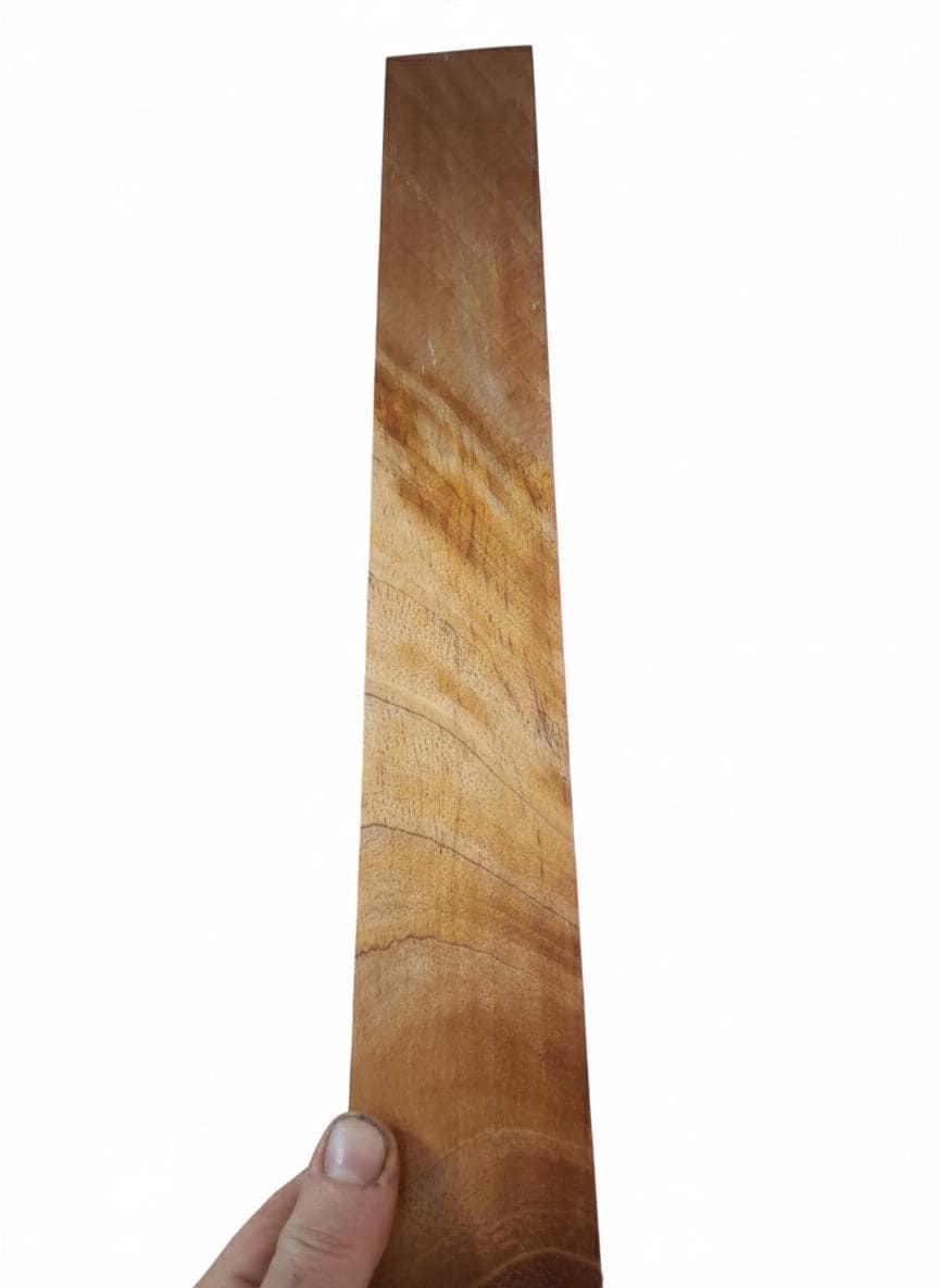 Spalted figured exotic hardwood blank, 22.75 in, golden caramel tones