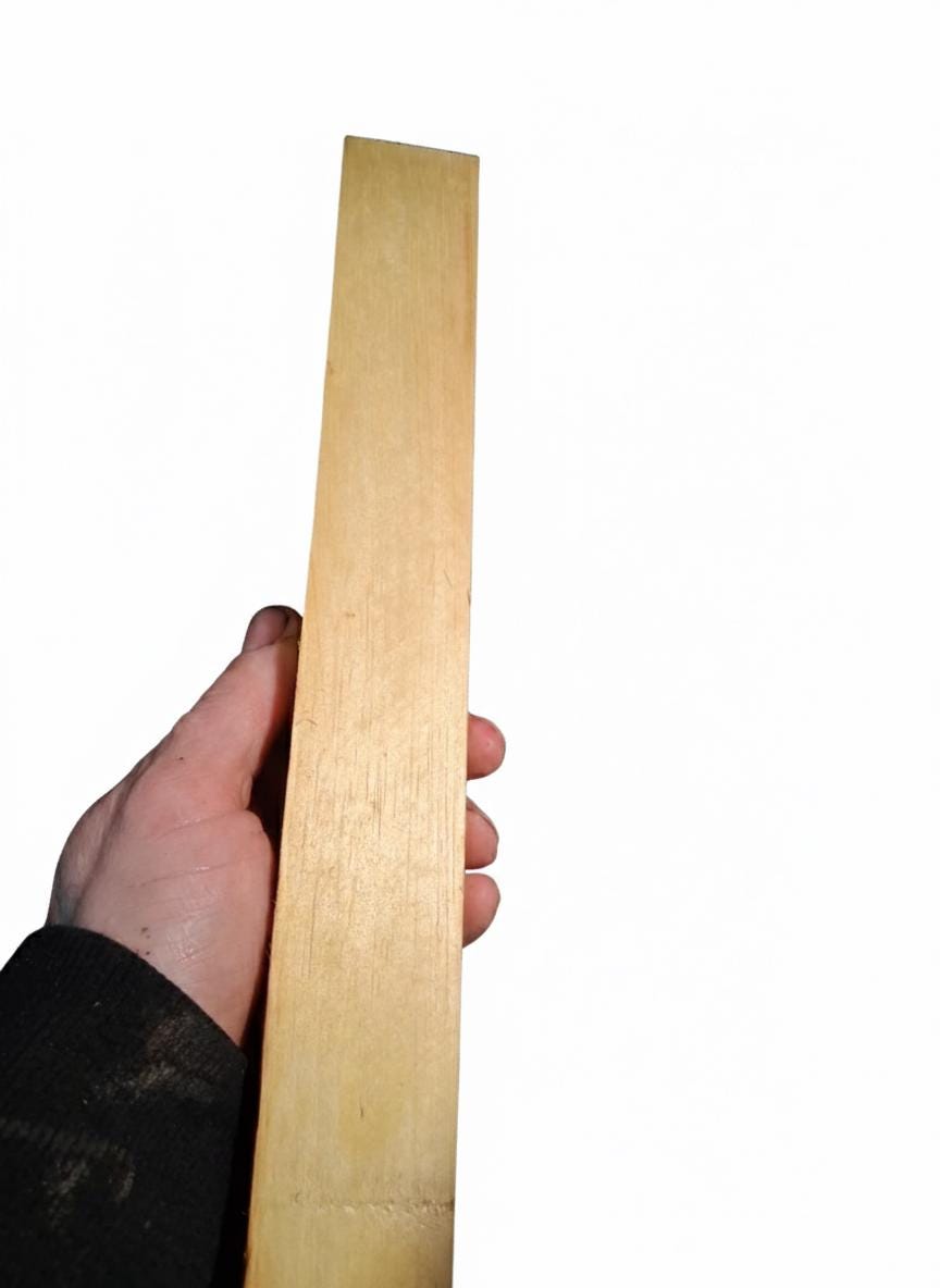Golden-yellow turning blank with straight grain and amber variation
