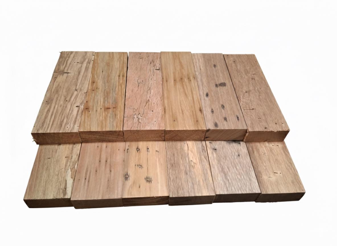 Rustic rose-tone wood blanks for turning, handles and small projects