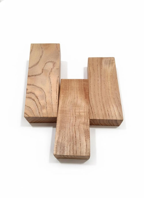 Cabreúva hardwood blank, 5 in, golden-orange tones and dark grain