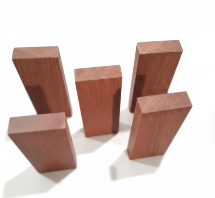 Dense exotic hardwood blank for turning and knife handles, species unconfirmed