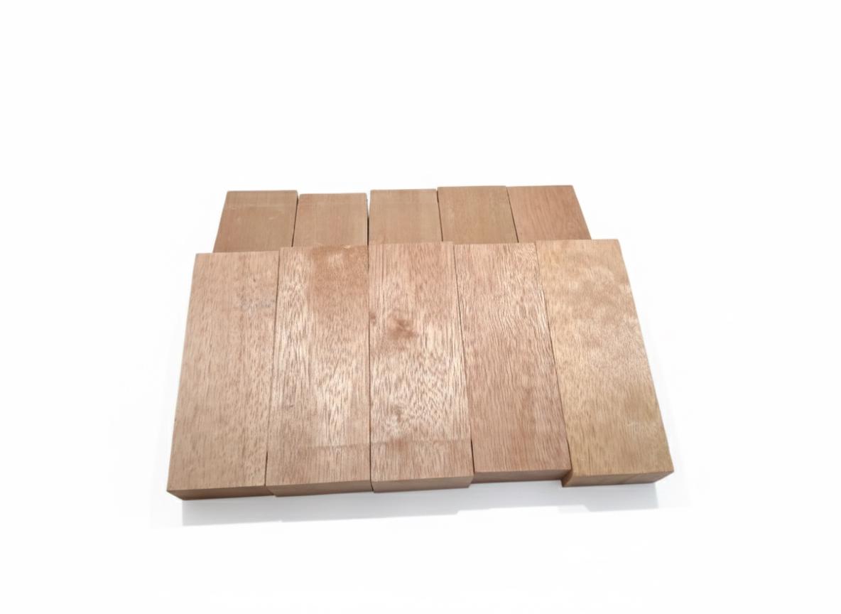 African Mahogany turning blanks, 10 pack, warm pink-to-rose grain