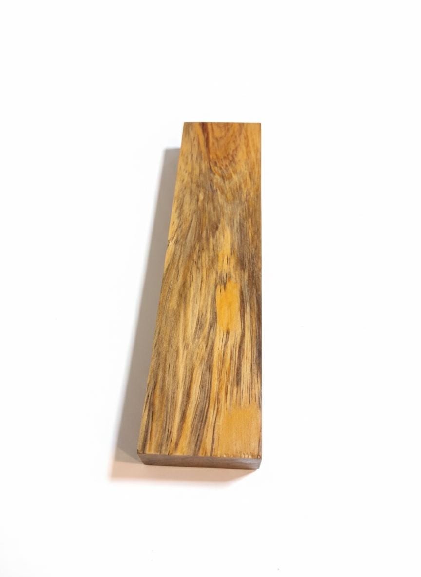 Canarywood blank, 8.5 in, golden-orange grain and dark contrasts