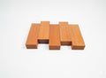 Brown Meranti turning blank, 7 × 2.25 × 1.25 in, dense hardwood