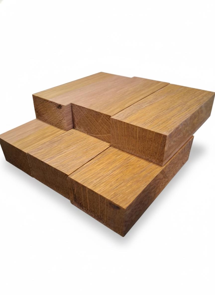 Golden-honey exotic wood blank showing fine grain