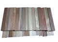 Mixed exotic wood pen blanks, pack of 6, 0.875 × 0.875 × 7 in