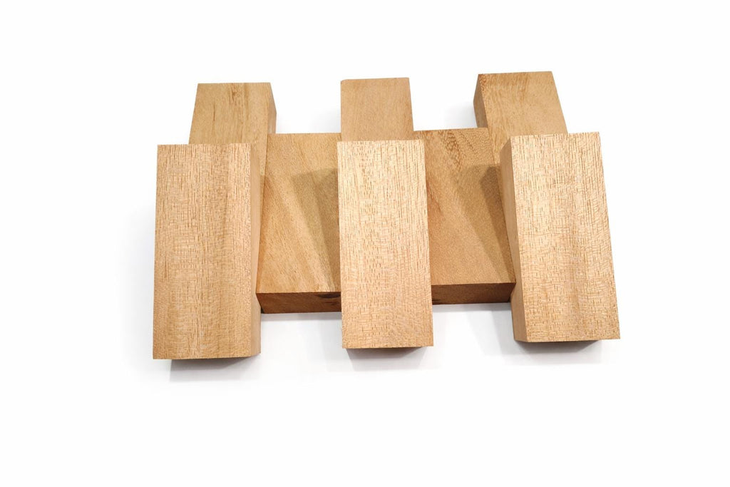 Movingui wood blank with warm golden reflections and smooth figure