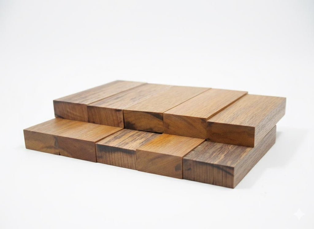 Orange-tone exotic hardwood blanks with light natural spalting