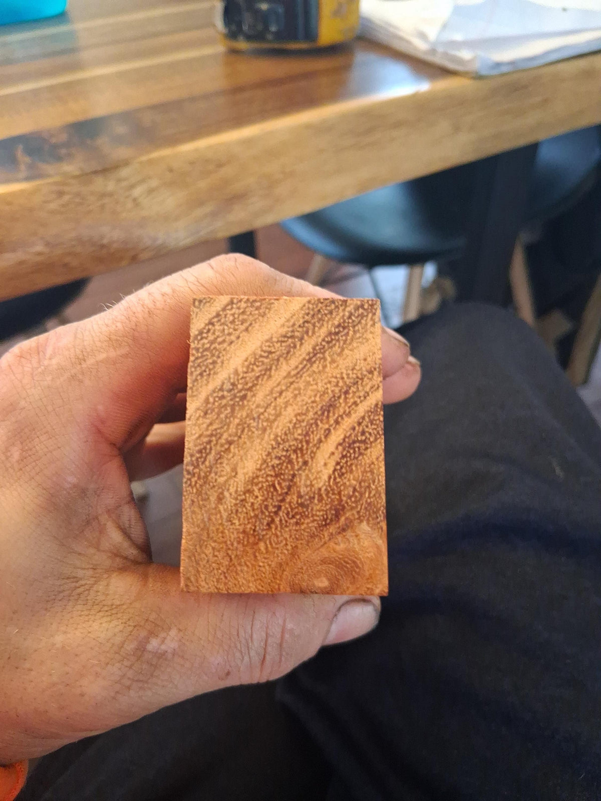 Dense exotic hardwood blank for turning and handles, species unconfirmed