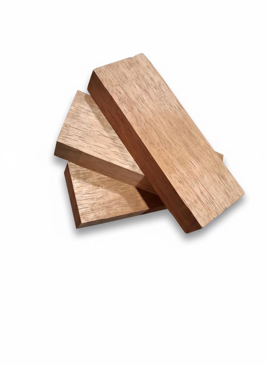 African Mahogany Khaya turning blanks, exact set of 3