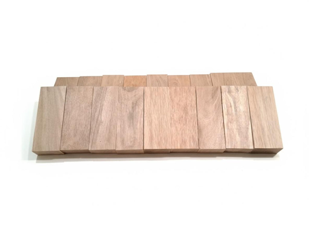 Lightly spalted exotic hardwood blanks, pack of 2, 6 in