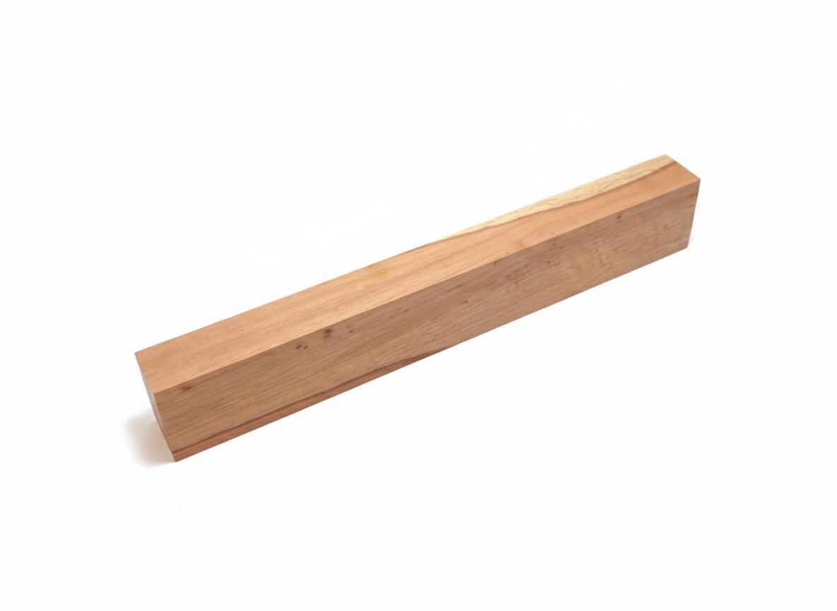 Long dense exotic wood blank with golden, pale olive and brown tones
