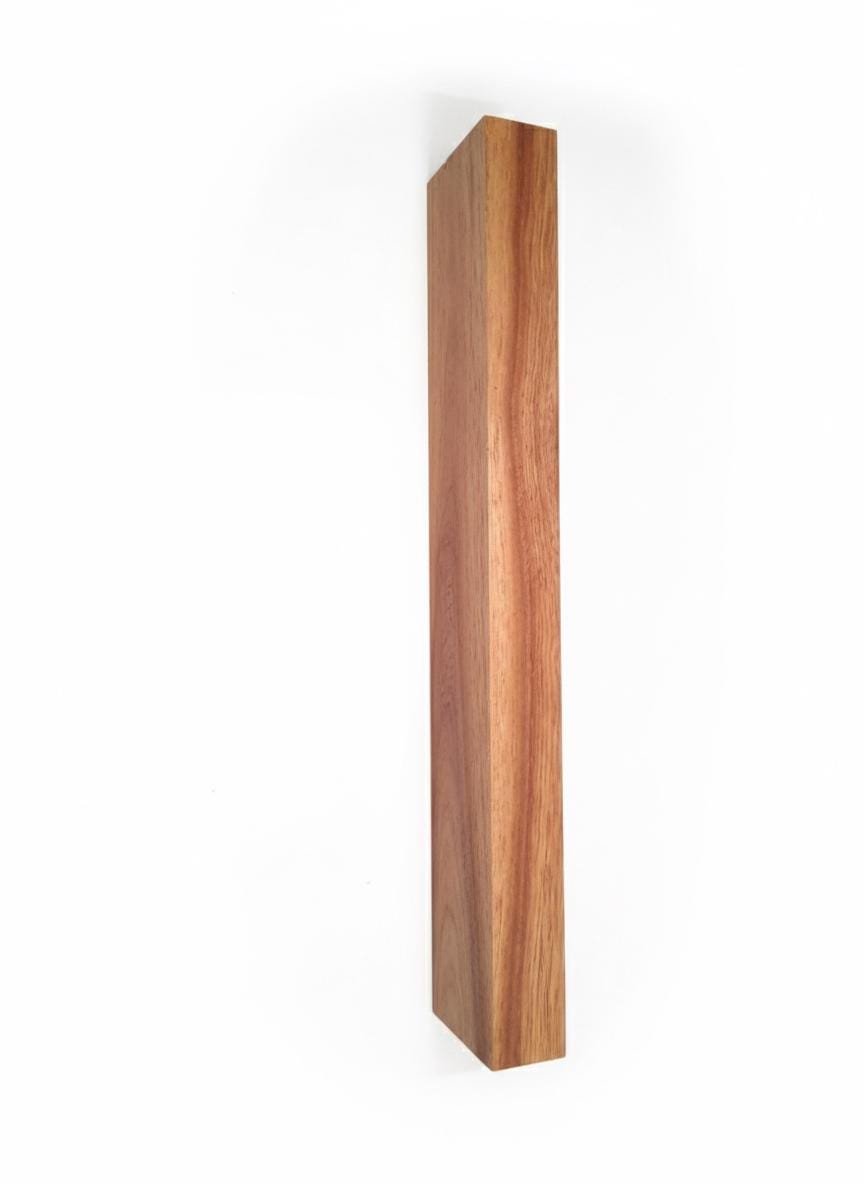 Warm rose and red figured hardwood blank with silky grain