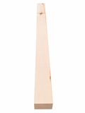 Ivory-white exotic hardwood board, 37 in, fine grain