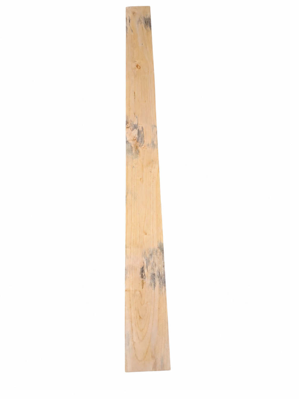 Premium Canarywood hardwood board with golden and blue-gray figure