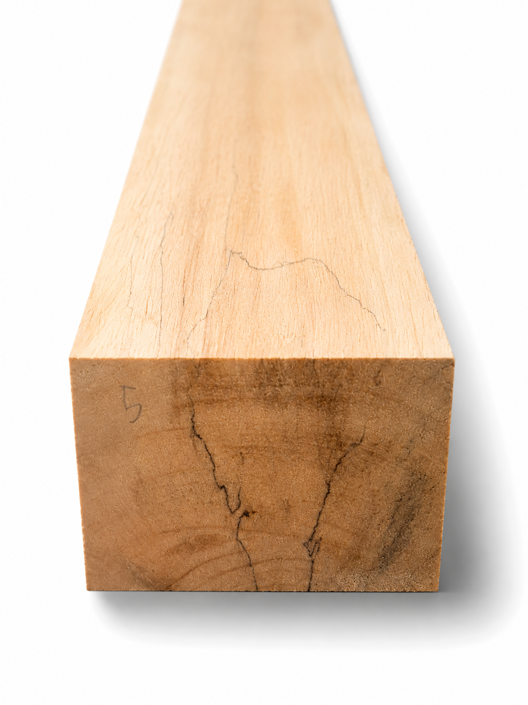 Premium yellow spalted hardwood board with rare natural figure