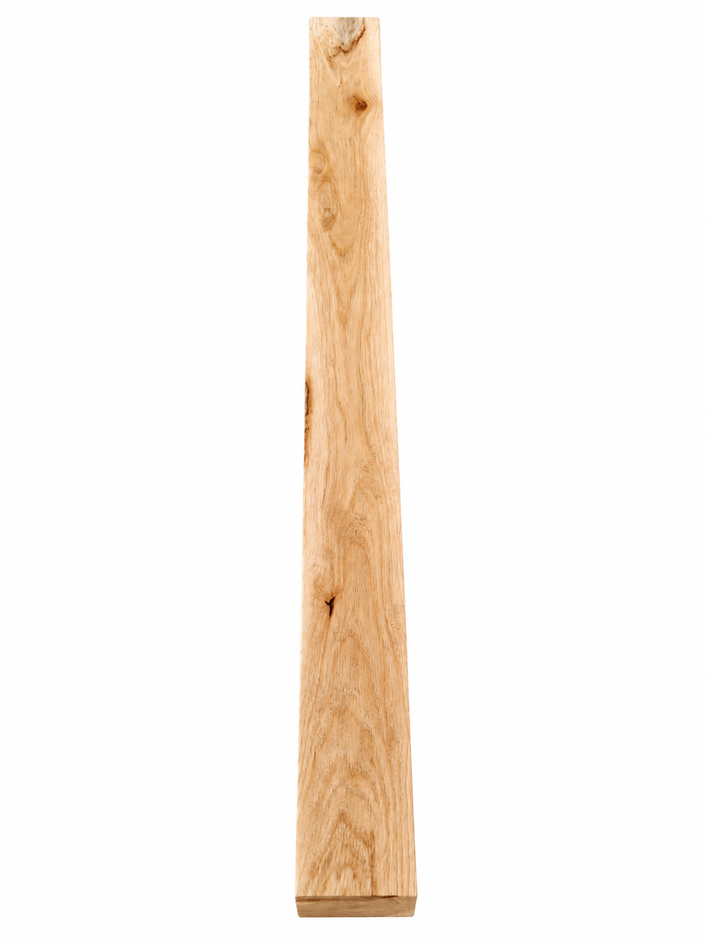 Air-dried White Oak board, 32 in, natural knots and flowing grain