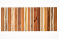 Lot A exotic hardwood board pack, 17 boards, 18 in minimum