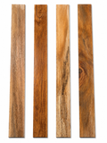 Lot #41, four long exotic hardwood boards with strong character and contrast