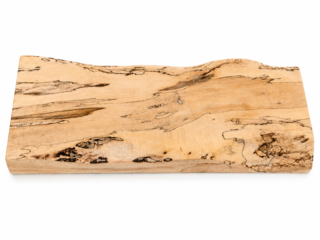 Natural forest slab with spalting and organic galleries