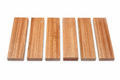 Khaya Rose wood blocks, lot of 6, pink to golden-brown tones