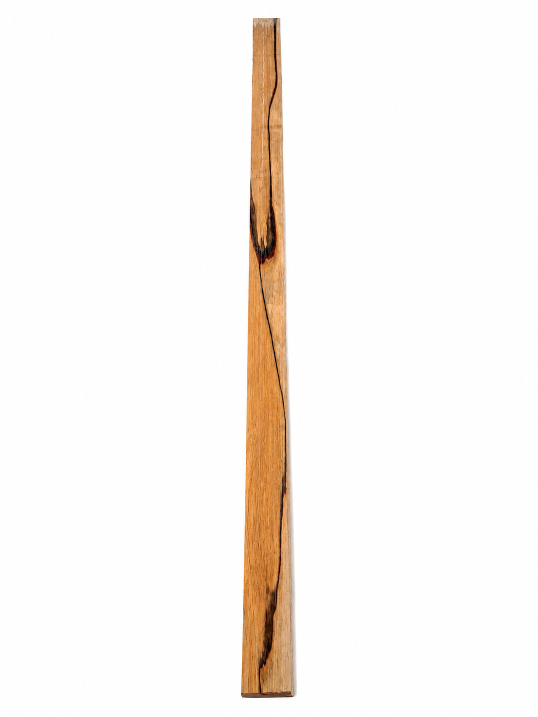 Exotic hardwood board, 35 in, dramatic black figured grain